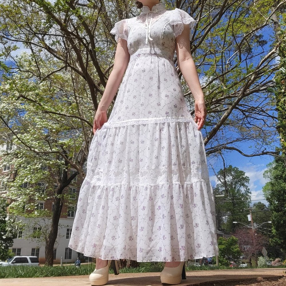 handmade vintage 70s summer dress - Picture 1 of 11